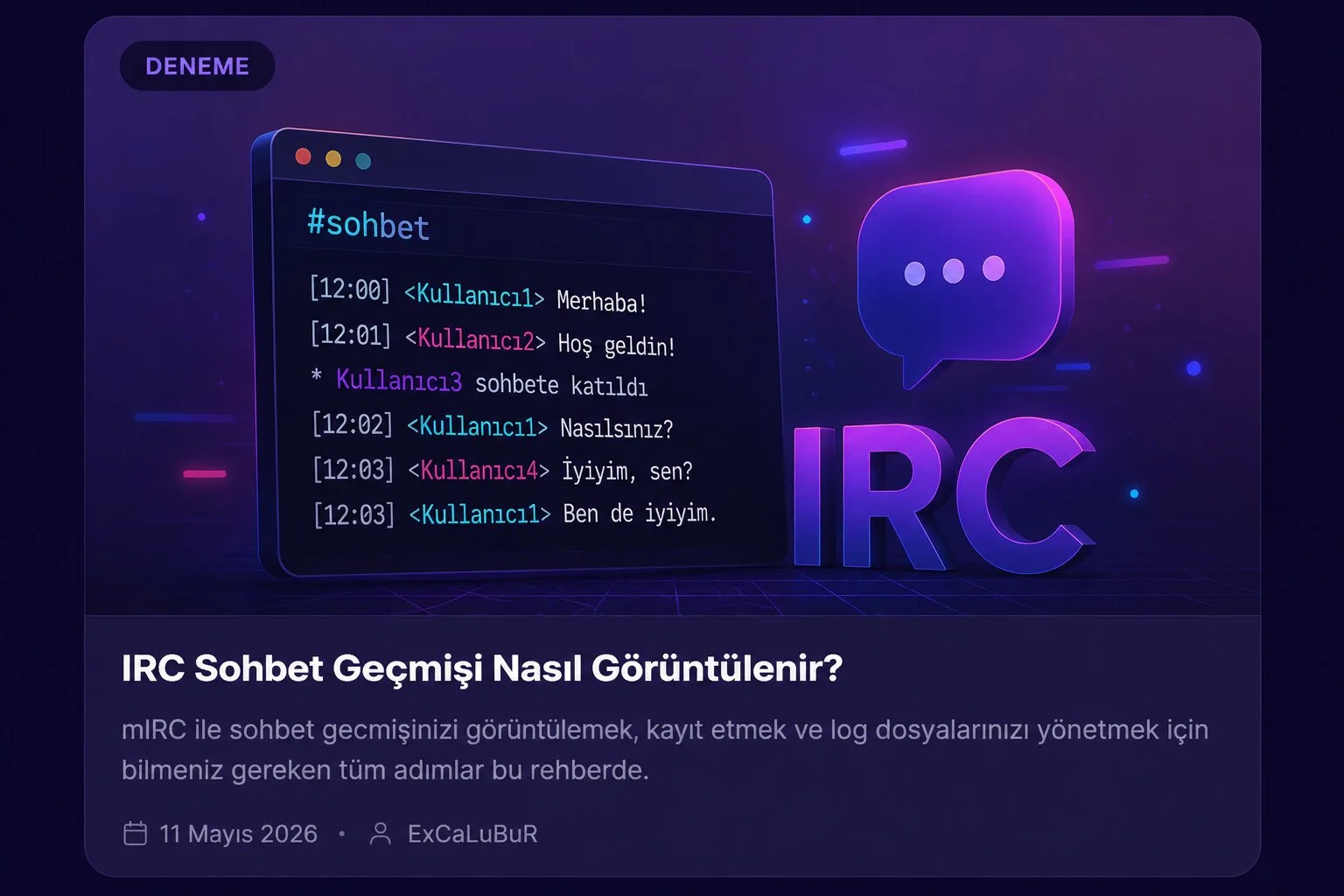 IRC’den Web Sohbete: Türkiye’de 30 Yıllık Sohbet Kültürü